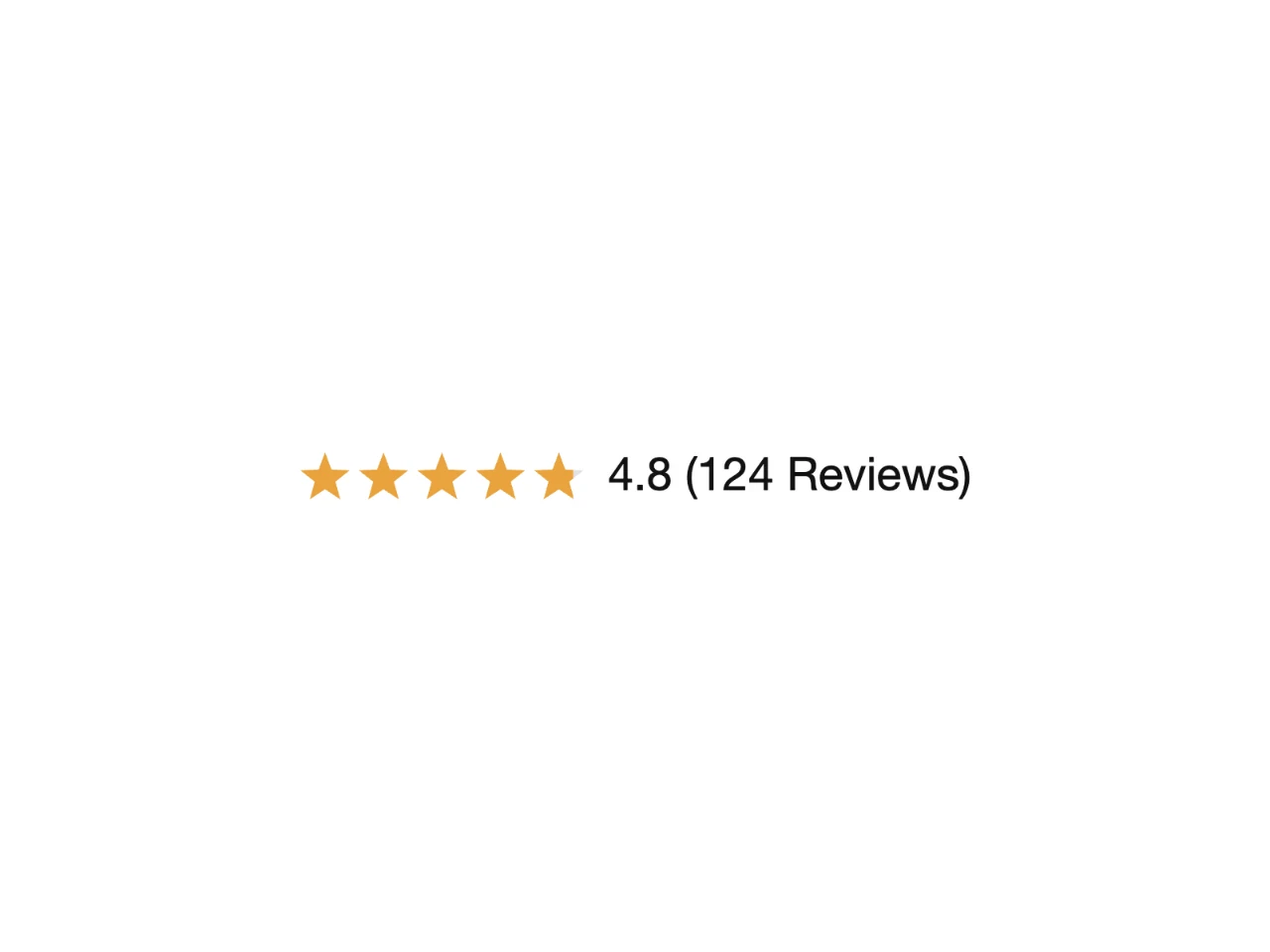 Star ratings under a product title